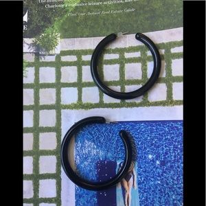 🚫SOLD🚫Black Acrylic Hoops